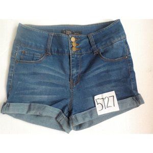 Ci Sono Blue Denim Shorts Cuffed Triple Button DSH16A Womens (28 x 2)